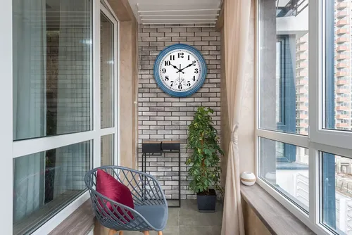 Miniatura 5 de JENLYSTIME Reloj de pared retro impermeable de 12 pulgadas para interior/exterior con termómetro, silencioso, redondo, de cuarzo, funciona con 40