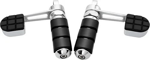 Miniatura 4 de Hdmt Anti-Vibración Estriberas de Motocicleta Juego de Soportes de Reposapiés con Reposatalos para Harley Softail Sportster Dyna Fxwg Fxr Modelos