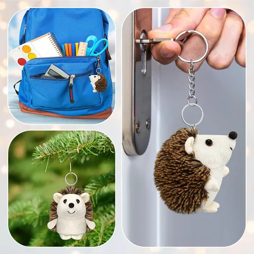 Miniatura 5 de Zubebe Mini erizo de juguete a granel, regalo de fin de año, regalo de fin de año, peluche de 4 pulgadas, pequeño recuerdo de fiesta, llavero