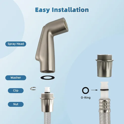 Miniatura 5 de Hygie Rinse Accesorio de pulverización universal para fregadero de cocina, cabezal rociador lateral para fregadero de cocina, compatible con Delta
