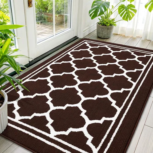 Miniatura 32 de Buganda Alfombra para Puerta Interior, Felpudo Resistente a la Suciedad y Absorbente, Antideslizante, Alfombras de Perfil Bajo para Entrada Marrón