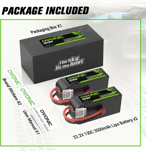 Miniatura 6 de OVONIC 6S LiPo Batería 3500mAh 22.2V 130C RC Batería con Dean Estilo T Conector