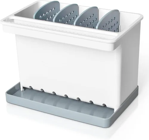 Miniatura 8 de JOMOLA Organizador de fregadero de cocina, soporte para esponjas y cepillos de dientes para baños, soporte para utensilios de cocina, organizador