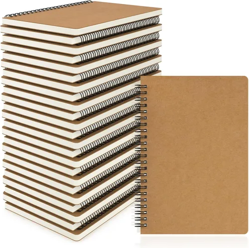 Miniatura 8 de EUSOAR - Cuaderno con espiral rayado, tamaño A5, paquete de 24 de 5.5" x 8.3", 120 páginas, cuaderno universitario con rayas, cuaderno de viaje