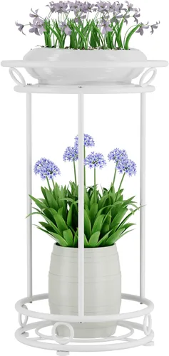 Miniatura 8 de YIUKEA - Soporte para plantas para interiores y exteriores - Estante organizador alto de varios niveles de metal para macetas, exhibidor de flores
