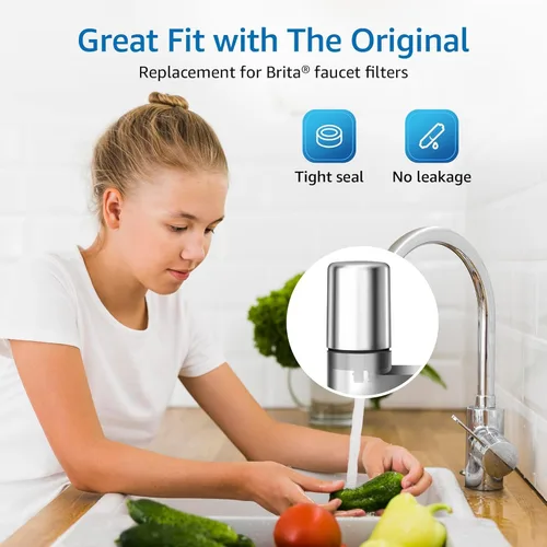 Miniatura 9 de Filterlogic FF27S Filtro de grifo, repuesto para filtro Brita®, sistema de filtración de agua Brita® 36311, FR-200, FF-100, 100 galones, cromo