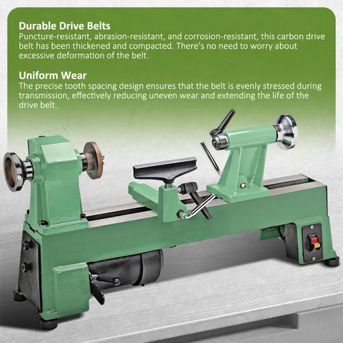 Miniatura 7 de MaxLLTo Paquete de 2 correas de repuesto para Harbor Freight Central Machinery Mini Torno de Madera Modelo 65345