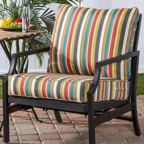 Miniatura 2 de Greendale Home Fashions Juego de cojines de asiento profundo para exterior de 2 piezas, Adobe Ártico