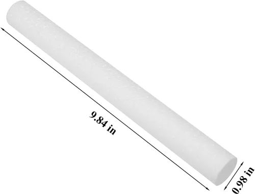 Miniatura 2 de Crafjie Cilindros de espuma para manualidades y suministros de arte (0.98 x 10 pulgadas, 9 unidades), varillas de espuma de poliestireno blanco