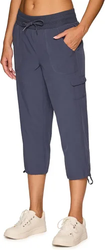 Miniatura 24 de RBX - Pantalón capri deportivo con cordón,ligero, con bolsillos y estilo cargo, para mujer