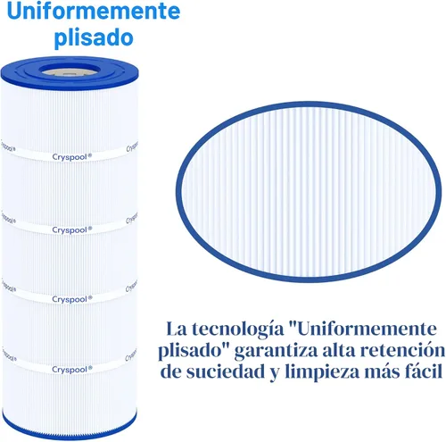 Miniatura 5 de Cryspool® 08055 Filtro compatible con Hayward C1200, CX1200RE, PA120, C-8412, Ultra-B2, FC-1293, Clearwater II 125, 817-0125N, Cartucho de filtro