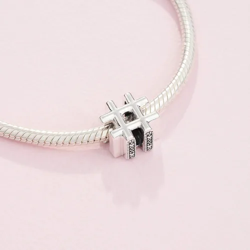 Miniatura 4 de PANDORA Colgante de plata de ley con símbolo de hashtag de joyería Metal no aplica