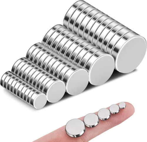 Miniatura 8 de SMARTAKE 100 imanes para refrigerador, imanes redondos pequeños de 0.39 x 0.08 pulgadas, imanes de neodimio multiusos de alta calidad para nevera