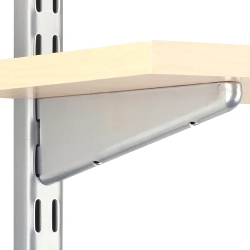 Knape & Vogt John Sterling Dual Trak - Soporte de estante de madera ajustable, 7 pulgadas, platino, 0122-7PM