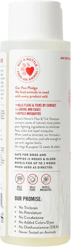 Miniatura 3 de Skout's Honor Champú para pulgas y garrapatas para perros, fórmula natural de menta y madera de cedro, ayuda a proteger de y contra pulgas