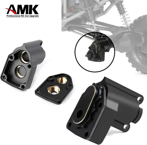 Miniatura 4 de UTB18 Carcasa de eje de peso de contador de latón Revestimiento negro para Axial RC Crawler 1/18 UTB18 Capra Unlimited Trail Buggy RTR Pieza de E