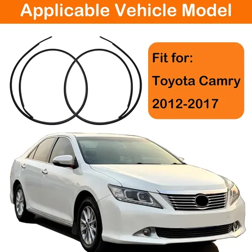 Miniatura 2 de 2 piezas de moldura de goteo de techo burlete compatible con Toyota Camry 2012-2017, kit de sellado de moldura de techo lado izquierdo y derecho