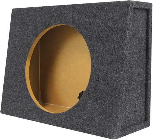 Rockville RSST12 0.9 pies cúbicos sellada 12" recinto subwoofer coche/camión, montaje poco profundo, 5/8" EE.UU. MDF, fabricado en EE.UU., diseño
