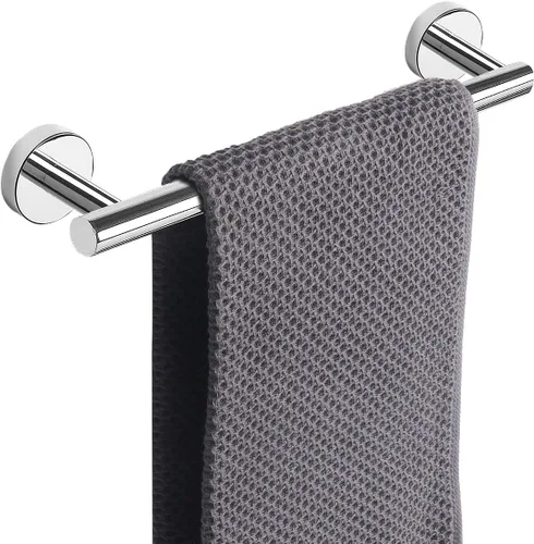 Miniatura 17 de NearMoon - Barra para toallas de baño, soporte de toalla de ducha de acero inoxidable grueso para baño, montado en la pared, longitud total de 12