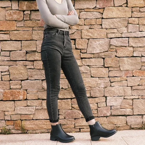 Miniatura 2 de Botas de tobillo para mujer con cremallera, botas Chelsea de moda, cómodas botas de tacón bajo
