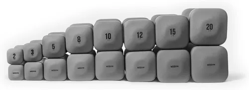Miniatura 35 de WeGym SafeGrip Square Dumbbells with Anti Slip Handles, Aesthetic Free Weights for Home Workouts, Stable Design Prevents Rolling during Floor