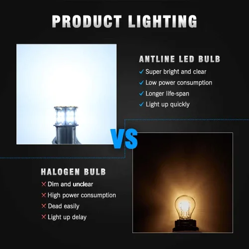 Miniatura 3 de Antline Bombillas LED 1156 1141 1003 7506 BA15S color blanco frío, paquete de 20 unidades, superbrillantes 3014 50-SMD LED de repuesto