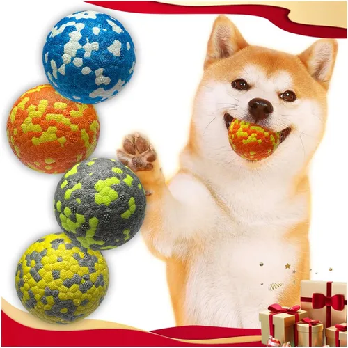 Mankoda Pelotas para Perros, Pelotas de Tenis Indestructibles para Perros, 2.5 Pulgadas Juguetes Duraderos y Saltarines para Perros para