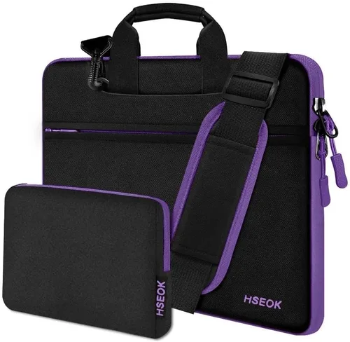 Miniatura 13 de Hseok Bolsa de hombro delgada para laptop de 13-14 pulgadas Bolso de mano con funda pequeña compatible con MacBook Pro de 14 pulgadas M4/M3/M2/M1