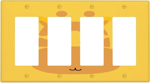Miniatura 24 de Cubierta de interruptor de luz dúplex de elefante de dibujos animados de 1 banda, cubiertas de enchufe, placa frontal decorativa para receptáculo