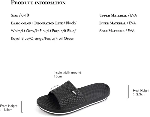 Miniatura 7 de FUNKYMONKEY - Pantuflas de baño antideslizantes para mujer, uso interior o playa.