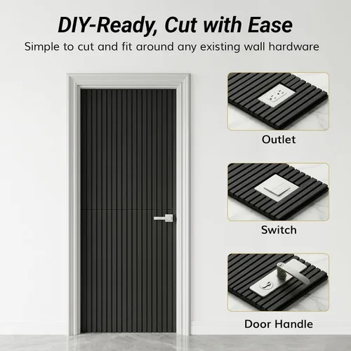 Miniatura 6 de TONOR Paneles de pared acústicos de doble capa autoadhesivos de alta densidad, paquete de 4 paneles de 47.2"x23.6"x0.72", paneles grandes de pared