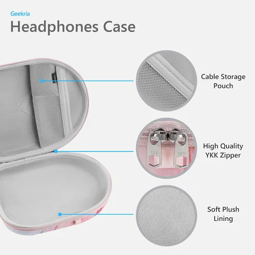 Miniatura 2 de Geekria NOVA - Funda para auriculares sobre la oreja, funda rígida de repuesto para llevar de viaje con almacenamiento de cables compatible con B&O