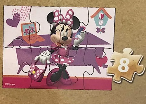 Miniatura 4 de Disney Minnie Mouse - 5 rompecabezas de madera en caja de almacenamiento de madera