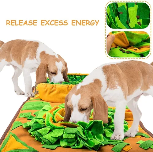 Miniatura 2 de AWOOF Tapete grande para olfatear perros interactivos, 34.6 x 19.6 pulgadas, papel chirriante y arrugado, antideslizante, fácil de limpiar