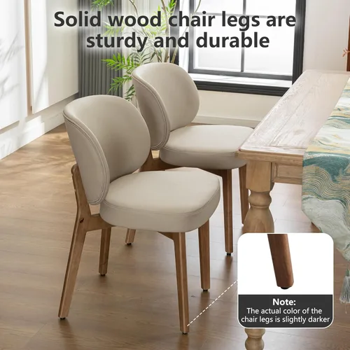 Miniatura 7 de YOUNIKE Silla de comedor con respaldo alto, silla única de cocina estilo moderno de mediados de siglo, silla acentuada sin brazos de tela bouclé