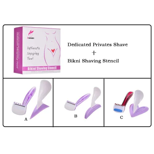 Miniatura 3 de Afeitadora de bikini para mujer, afeitadora privada dedicada, maquinilla de afeitar de pelo púbico y plantilla de afeitar de bikini, herramienta