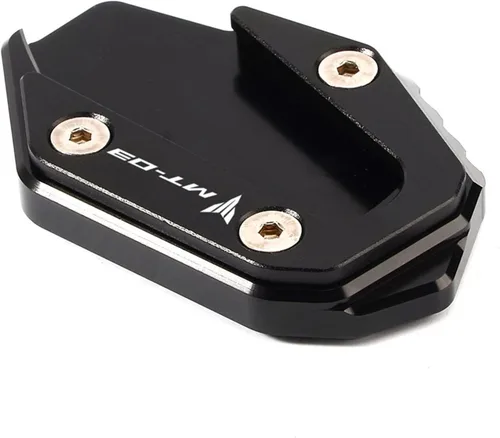 Accesorios de motocicleta Soporte lateral Ampliar Soporte de extensión de soporte para Yamaha MT03 2017 2018 2019 MT-03 MT 03 (Color : Negro)