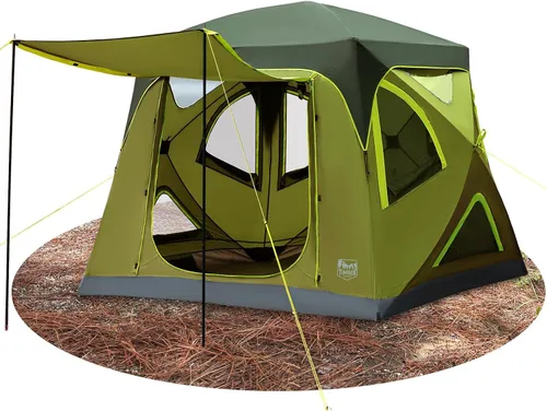 Miniatura 8 de TIMBER RIDGE Camping Tent, 4/6 Person Instant Pop Up Hub Tent with 8 Windows, Easy 60 Second Setup, Weather Resistant Family Cabin Tents with Rain