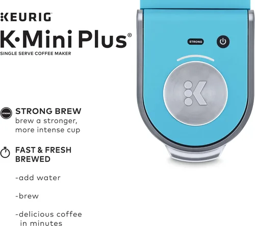 Miniatura 4 de Keurig K-Mini Plus - Cafetera de una sola porción K-Cup, viene con 6 a 12 onzas. Tamaño de preparación, almacenamiento de cápsulas K-Cup y taza