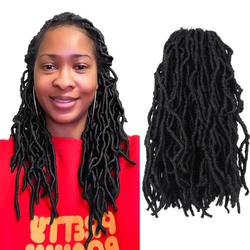 Miniatura 24 de Niseyo Rastas de pelo sintético de ganchillo de 24 pulgadas, 6 paquetes de extensiones de cabello sintético lacio de ganchillo largo