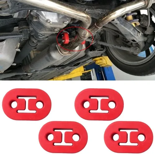 Miniatura 6 de 4 silenciadores universales de goma de repuesto para tubo de escape de 2 agujeros, soporte de montaje de buje para Ford Crown Victoria Base Sedan