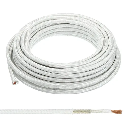 PATIKIL Cable de alta temperatura de 39.4 pies, 7 AWG, -76.0-662.0 °F, fibra de vidrio de mica, alambre electrónico, aislado, resistente al calor,