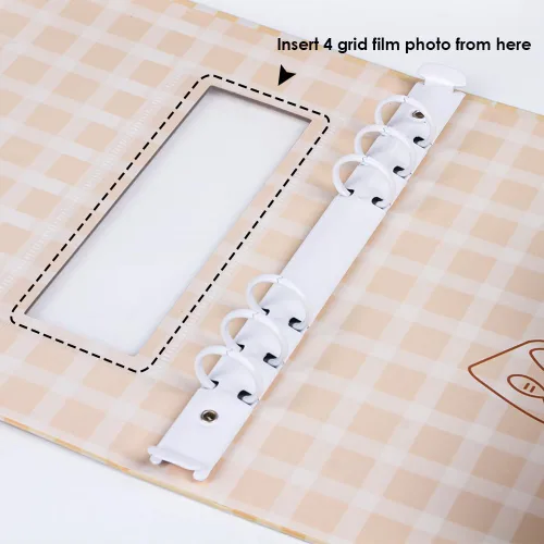 Miniatura 7 de A5 Carpeta de tarjetas fotográficas Kpop con 30 páginas de 4 bolsillos y un divisor, lindo álbum de 120 bolsillos con 6 anillas, ajuste perfecto