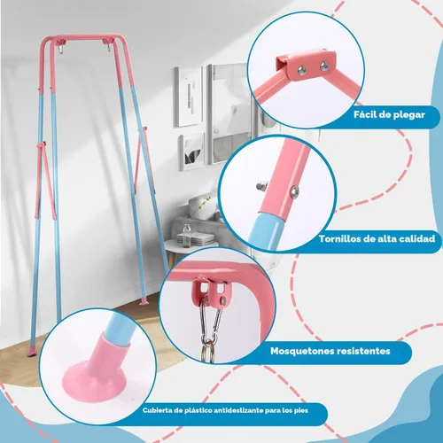 Miniatura 3 de TALECO Gear - Juego de columpios 3 en 1 para patio trasero, columpio de bebé para exteriores/interiores, juego de columpios para niños de 6 meses