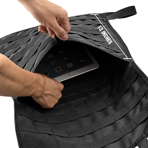 Miniatura 5 de Organizador de respaldo de asiento de automóvil, panel táctico Molle a prueba de hundimiento, protector de asiento de vehículo de nailon