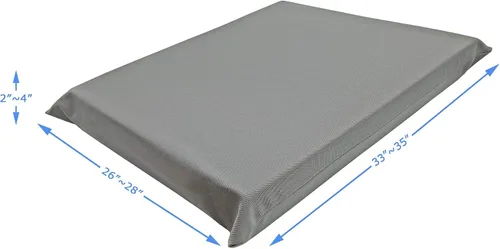 Miniatura 2 de Funda para cama de perro de tamaño mediano, impermeable, suave y duradera, elástica, lavable a máquina, gris (36 x 29 pulgadas)