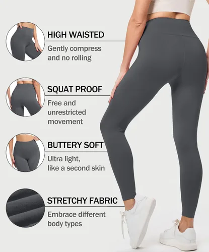 Miniatura 5 de Natural Feelings Buttercloud - Paquete de 3 leggings para mujer, cintura alta, pantalones de yoga suaves como la mantequilla, para uso diario