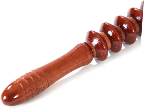 Miniatura 6 de LALAFINA Masaje completo - Varilla de yoga de madera para barra de yoga, masajeador de barra de rueda para espalda, cuello, pierna, cintura