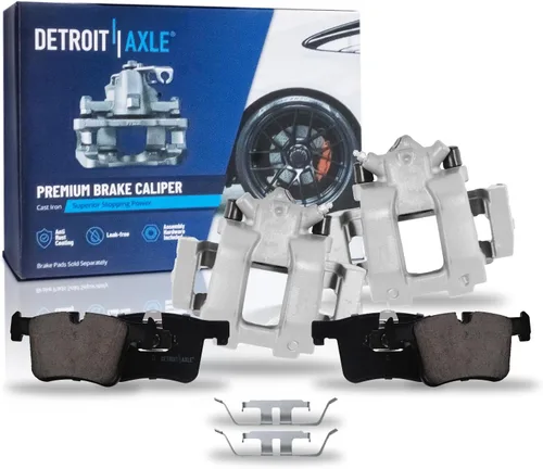 Miniatura 30 de Detroit Axle - Kit de freno trasero para Ford Explorer 2020-2025 2024-2025 Rotores de freno de disco Mustang Pastillas de freno de cerámica