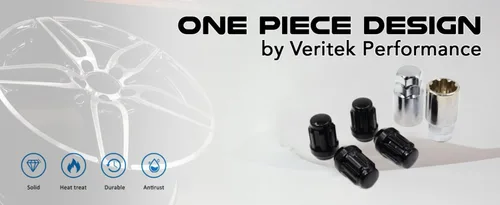 Miniatura 8 de Veritek - Juego de 4 cerraduras de rueda para sintonizador de 12 x 1.5 pulgadas, color negro, con 2 llaves para Toyota Scion Hyundai, Kia, Mazda
